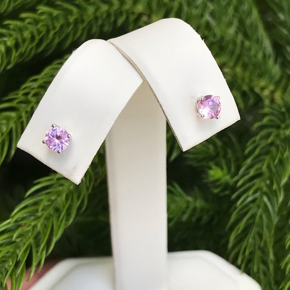 Chuck Clemency 14k Pink Sapphire Stud Earrings - Picture 9 of 14